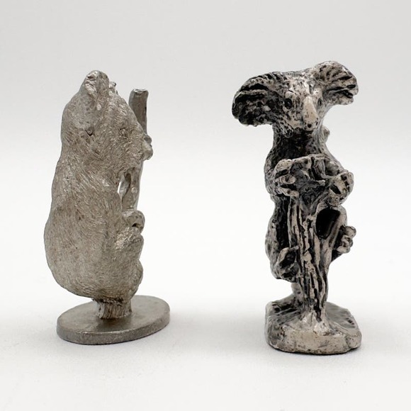 Lot of Two Pewter Koala Figurines Michael Ricker and Spoontiques Vintage 70s 80s - Picture 7 of 13